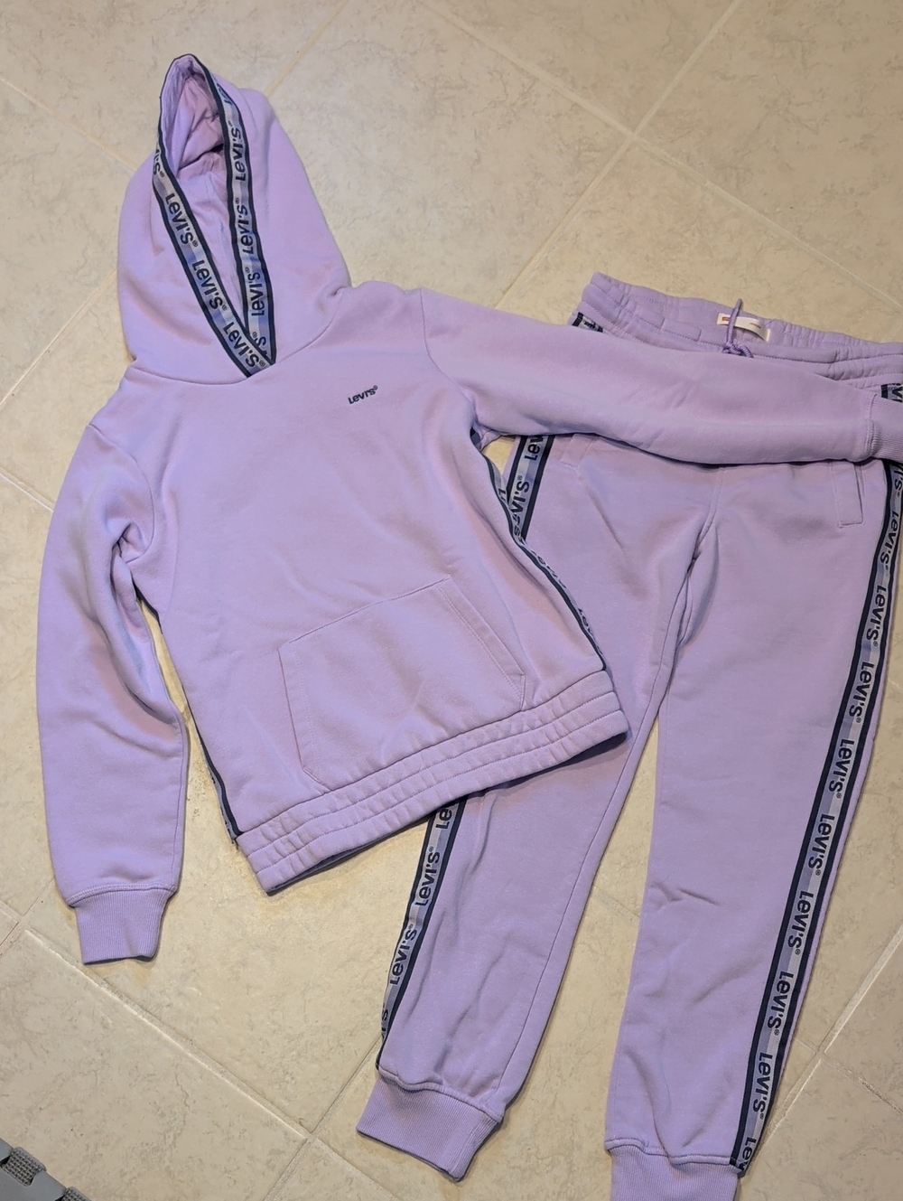 Levi's Kids Lilac Hoodie & Joggers Tracksuit Set
